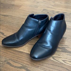 Crown Vintage Black Leather Booties